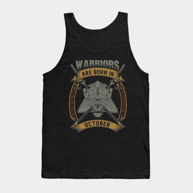 Warriors Are Born In October Tank Top by BambooBox